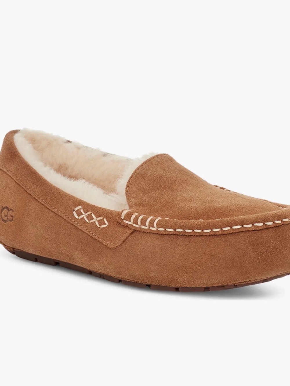 UGG Chestnut Suede Shearling Moccasin
